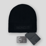 Moncler - Embroidered Logo Beanie Hat Black