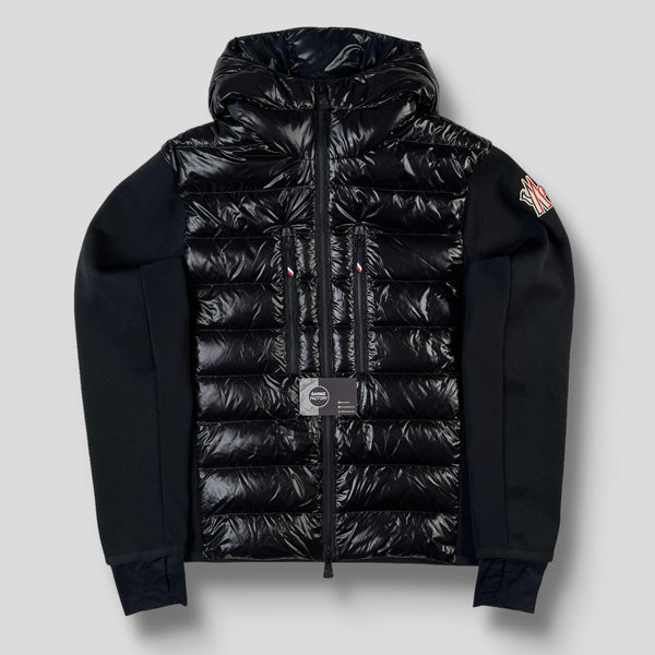 Moncler - Grenoble Hooded Down Knit Jacket Black