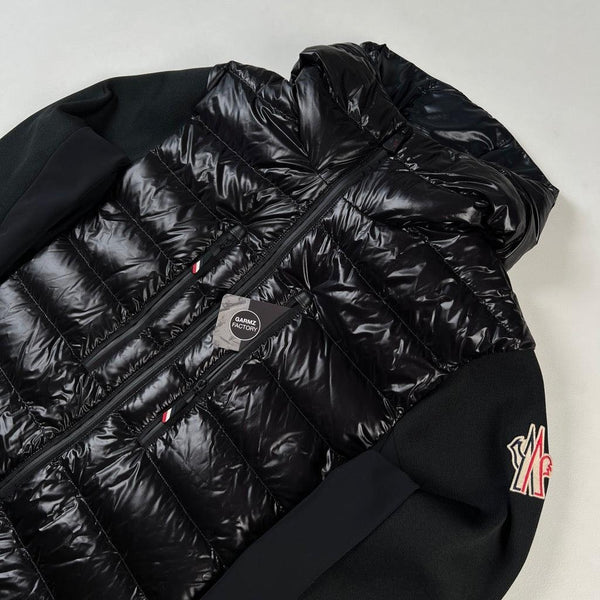 Moncler - Grenoble Hooded Down Knit Jacket Black