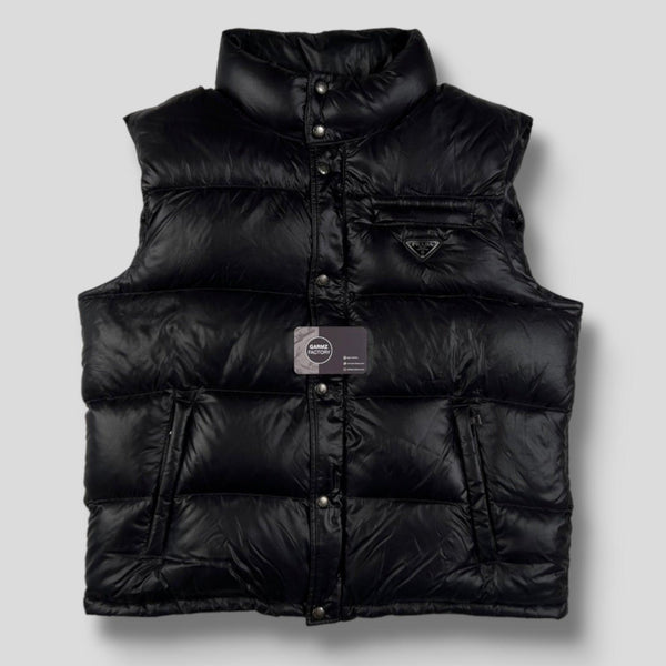 Prada - Applique Logo Down Gilet Black