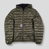 Prada - Appliqué logo down jacket green