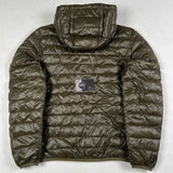 Prada - Appliqué logo down jacket green