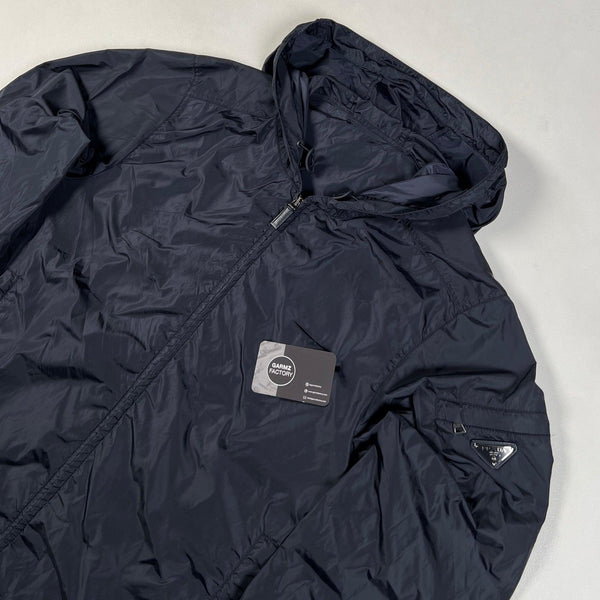 Prada - Applique Logo Nylon Windbreaker Navy