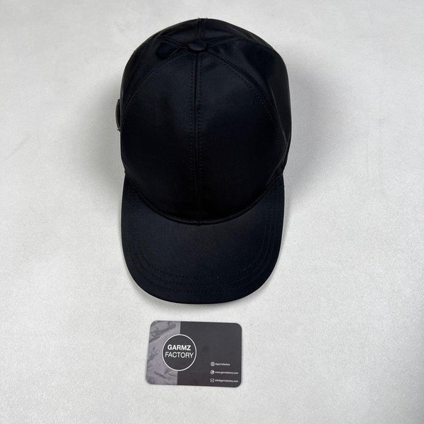 Prada - re-nylon applique logo cap black
