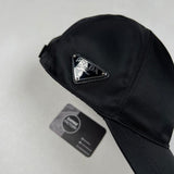 Prada - re-nylon applique logo cap black