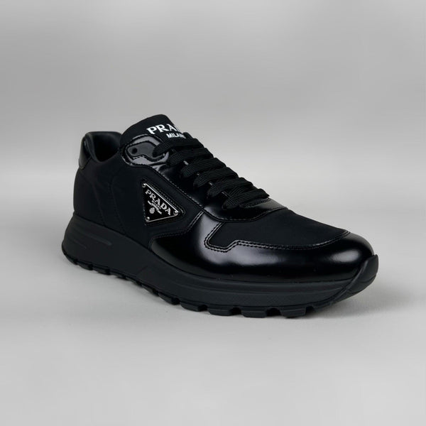 Prada - Re-Nylon Appliqué Logo Sneakers Black
