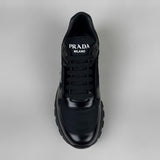 Prada - Re-Nylon Appliqué Logo Sneakers Black