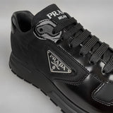 Prada - Re-Nylon Appliqué Logo Sneakers Black