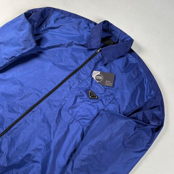 Prada - Re-Nylon Monochrome Zip Overshirt Blue
