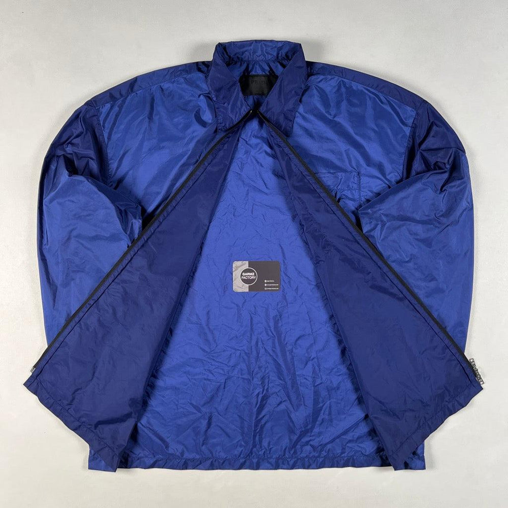 Prada Re-Nylon Monochrome Zip Overshirt Blue – Garmz Factory