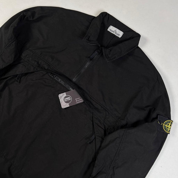 Stone Island - 1/4 Zip Pop Ripstop Smock Black