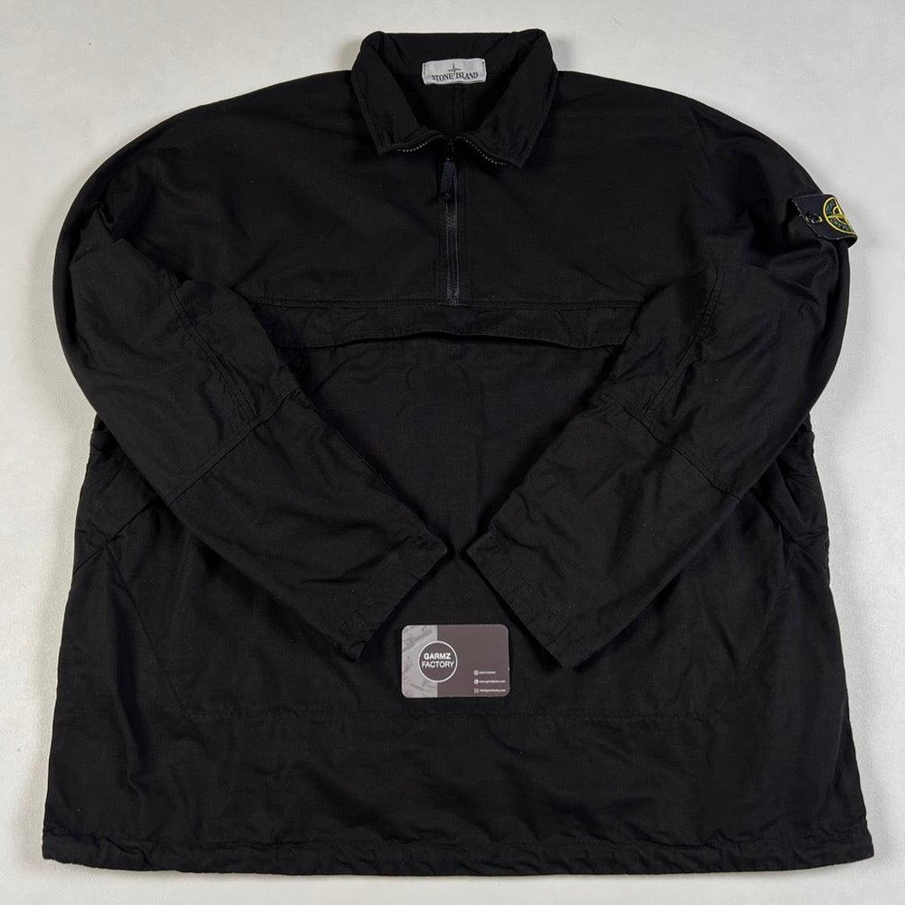 Stone Island 1/4 Zip Pop Ripstop Smock Black – Garmz Factory