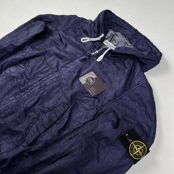 Stone Island - 2008 Superlight Resin Nylon Hooded Jacket Navy