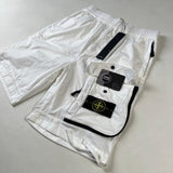 Stone Island - Bermuda Cargo Shorts Type CO White