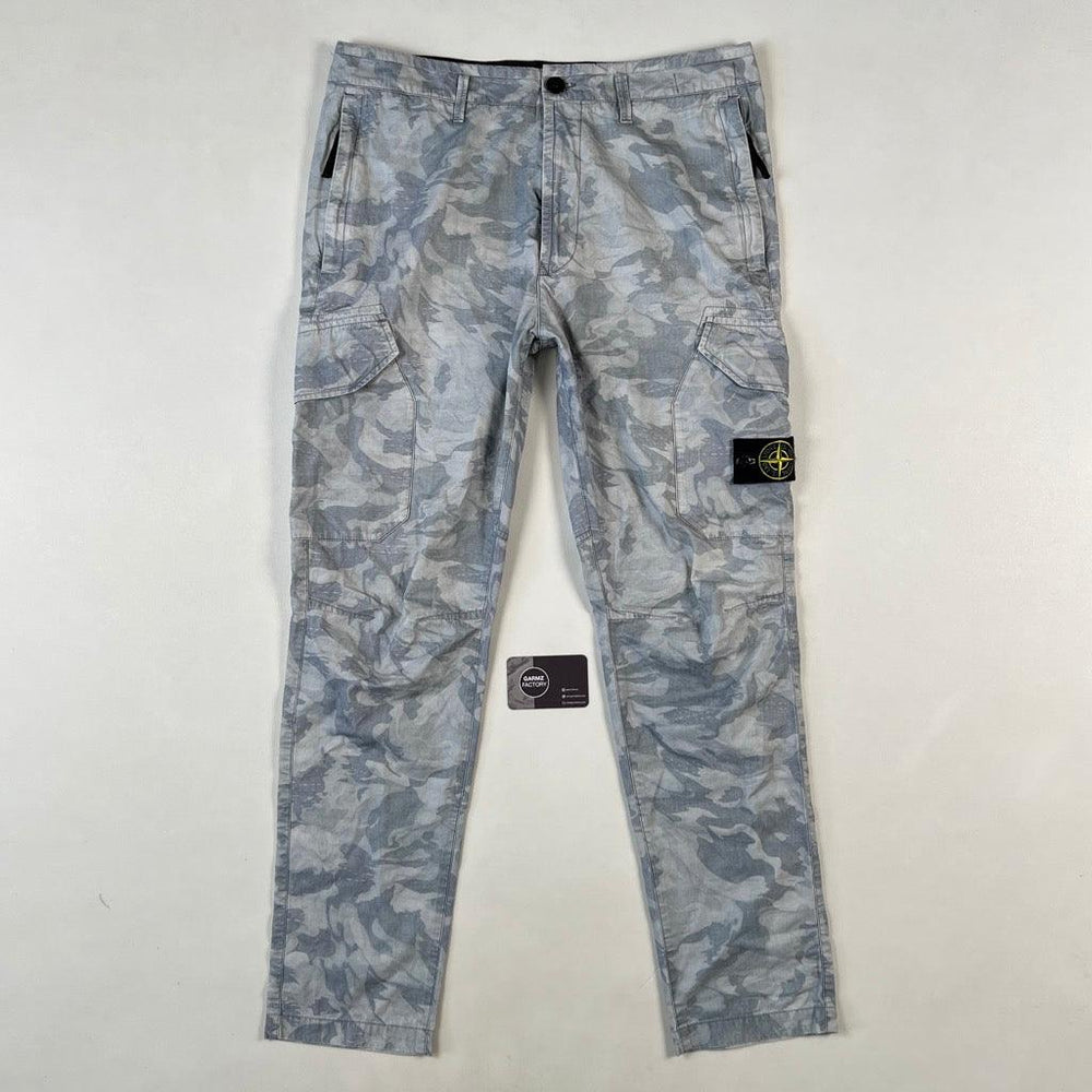 Stone Island Big Loom Camo Trousers Sky Blue – Garmz Factory