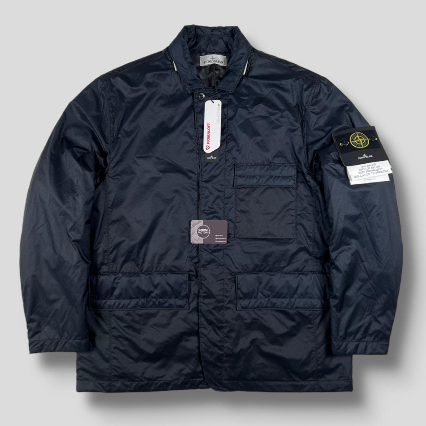 Stone Island Bio-Based Ripstop Nylon Primaloft Jacket Navy – Garmz