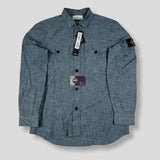 Stone Island - Chambray Denim Button Shirt Blue