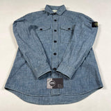 Stone Island - Chambray Denim Button Shirt Blue