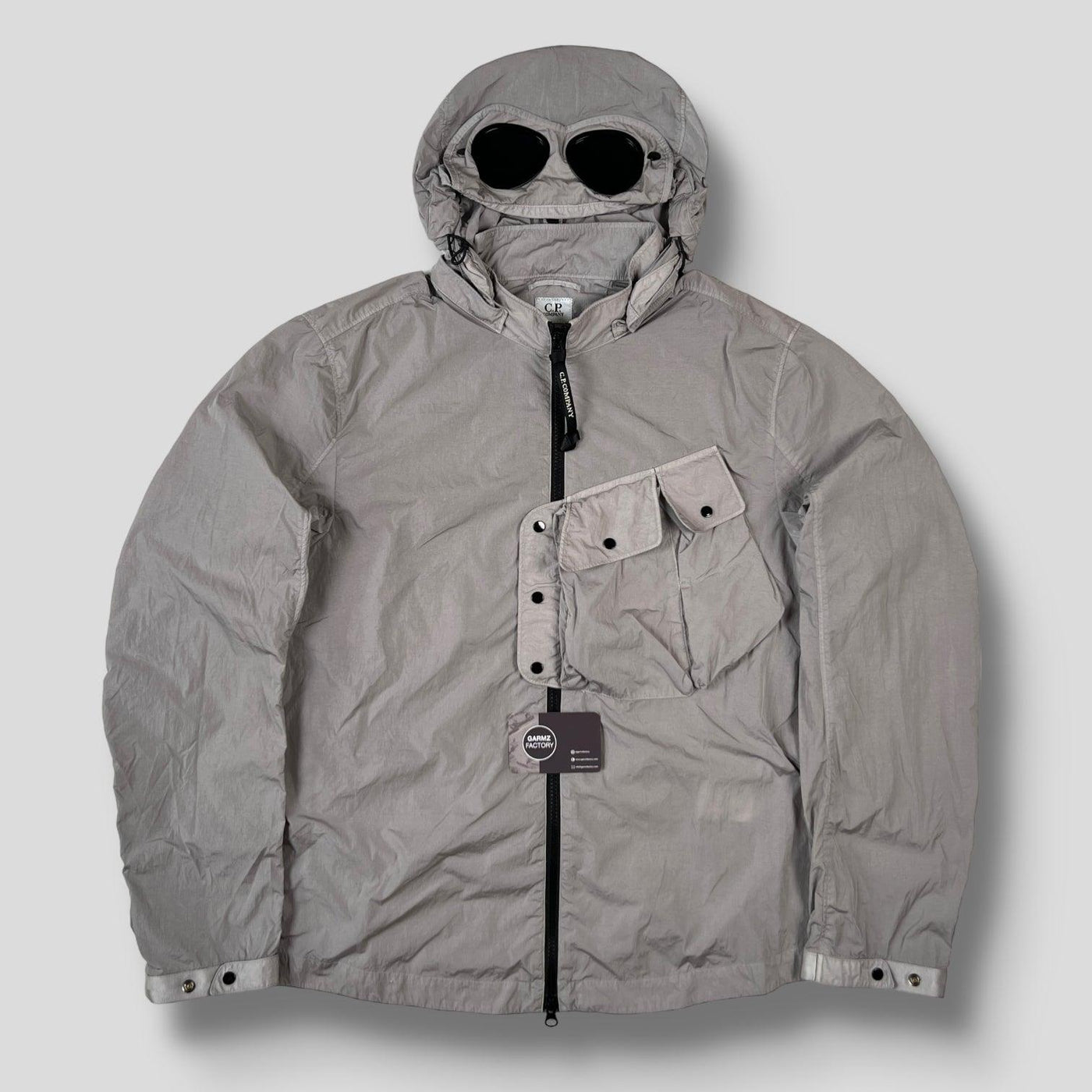 Stone Island Chrome-R Goggle Jacket SIlver – Garmz Factory