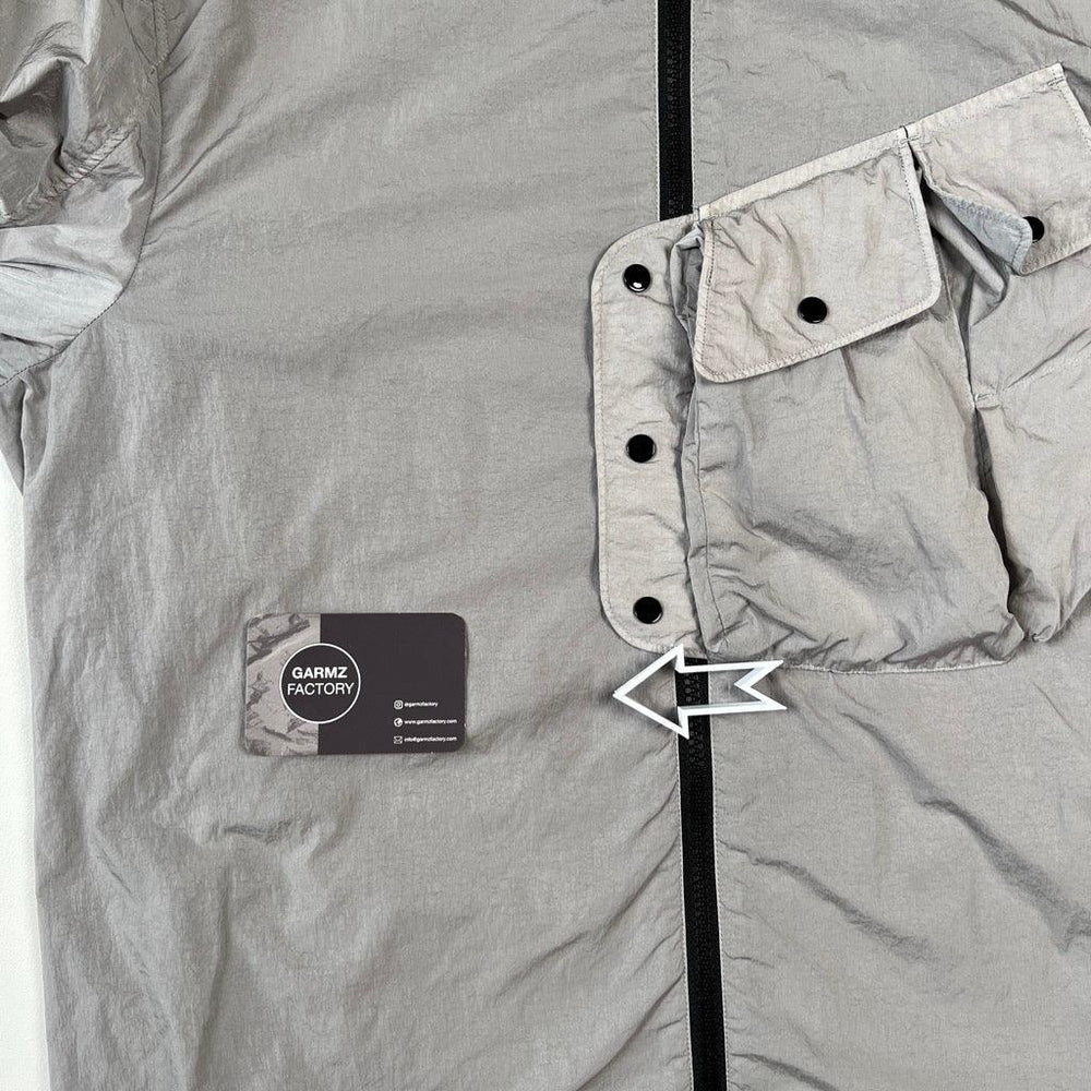 Stone Island Chrome-R Goggle Jacket SIlver – Garmz Factory