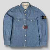 Stone Island - Compass Badge Denim Shirt Blue