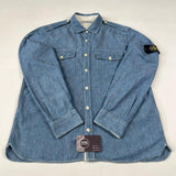 Stone Island - Compass Badge Denim Shirt Blue