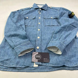 Stone Island - Compass Badge Denim Shirt Blue