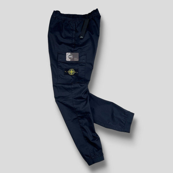 Stone Island - Compass Patch Cargo Trousers Navy