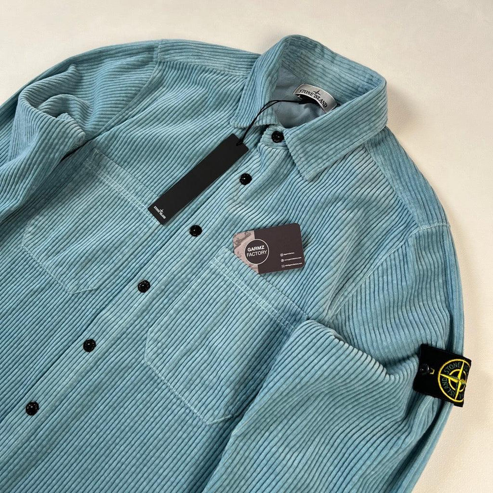 Stone Island Corduroy Overshirt Blue – Garmz Factory
