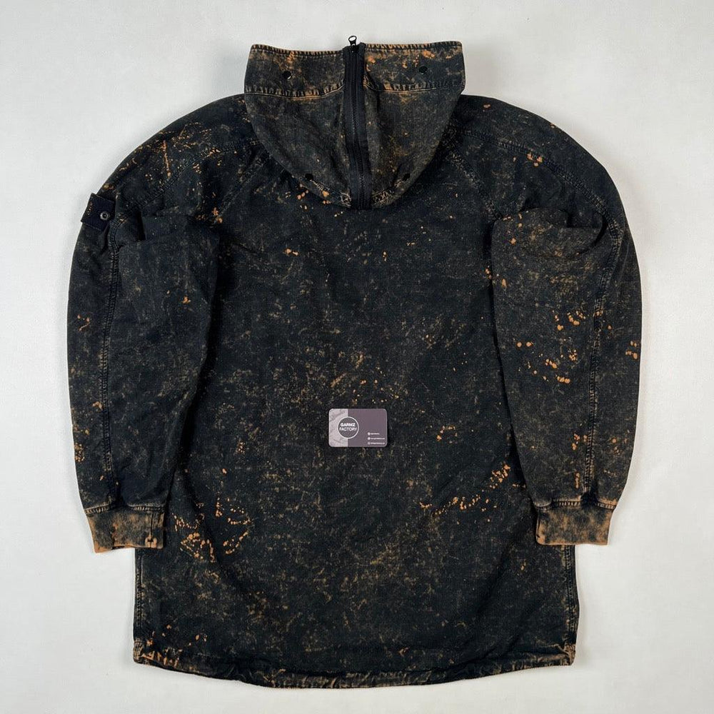 Cotton Ripstop Off Dye OVD Smock Black Orange