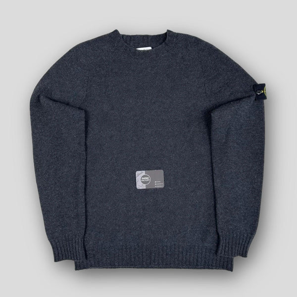 Stone Island - Crewneck Wool Knit Jumper Grey