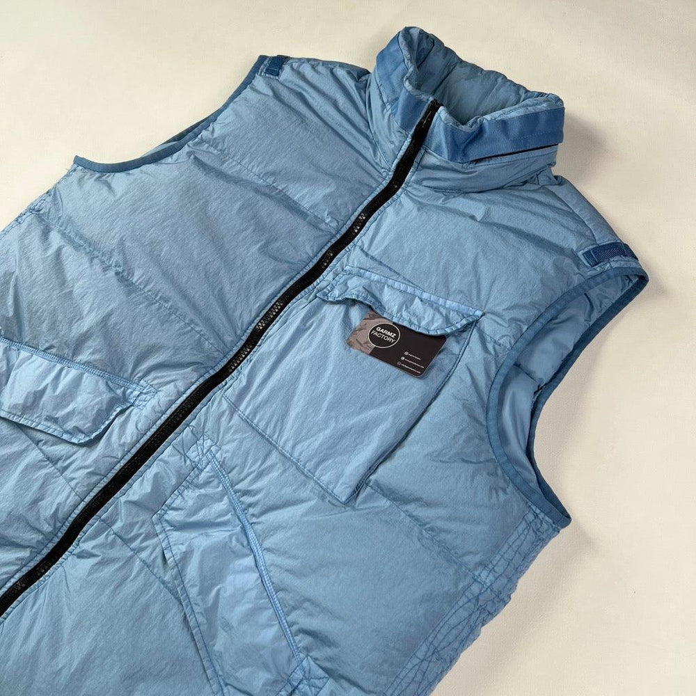 Stone Island Crinkle Reps Down Gilet Blue – Garmz Factory
