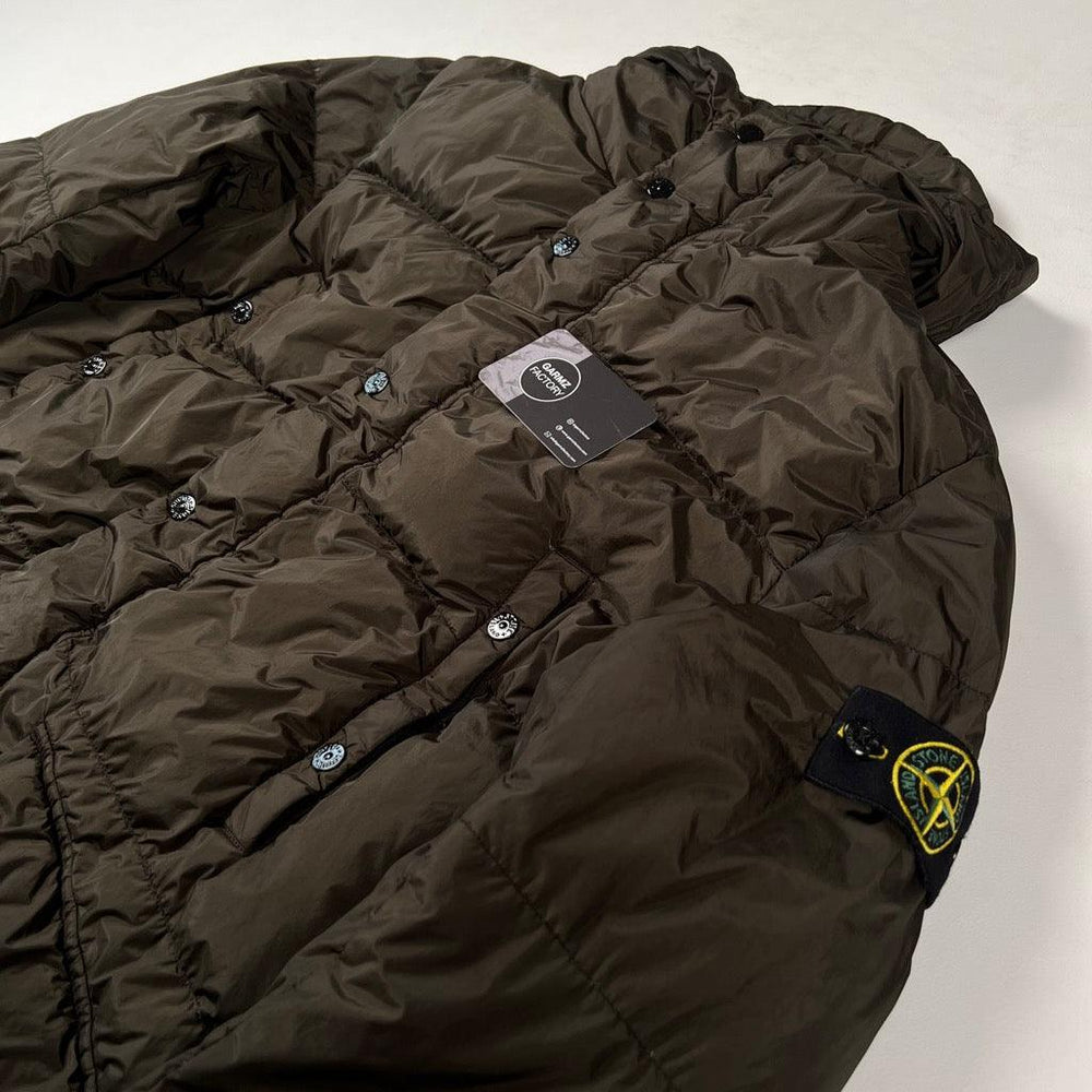 Stone Island Crinkle Reps NY Down Jacket Khaki – Garmz Factory