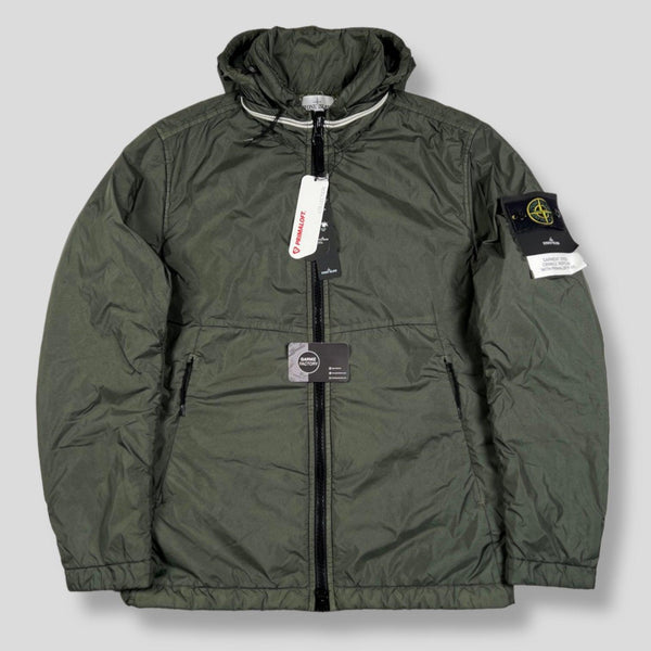 Stone Island - Crinkle Reps NY Primaloft Hooded Jacket Khaki