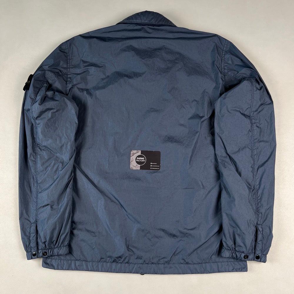 Stone Island Crinkle Reps Zip Overshirt Blue – Garmz Factory
