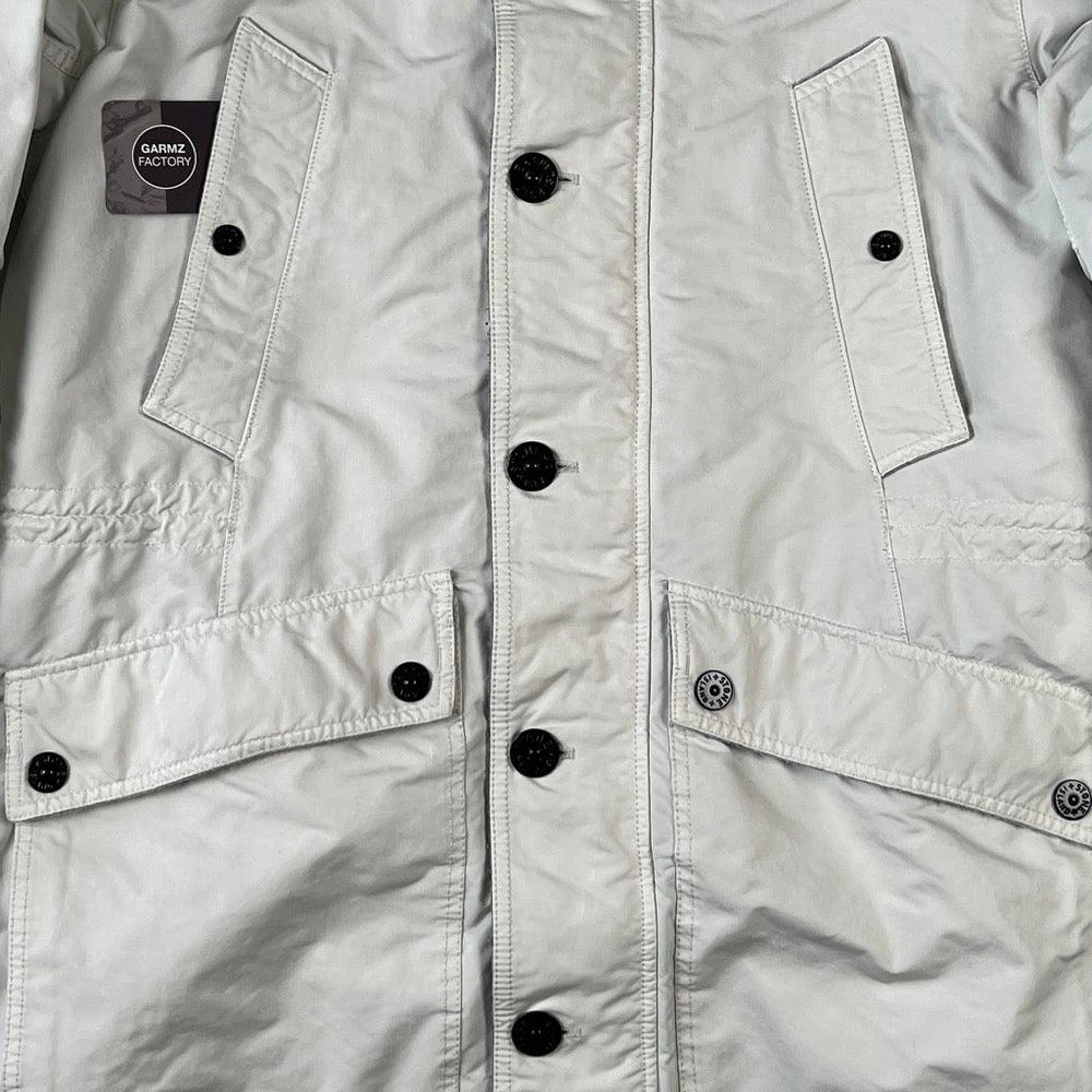 Stone Island David TC Parka Jacket White/Grey – Garmz Factory
