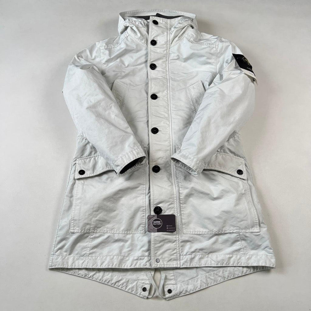 Stone Island David TC Parka Jacket White/Grey – Garmz Factory