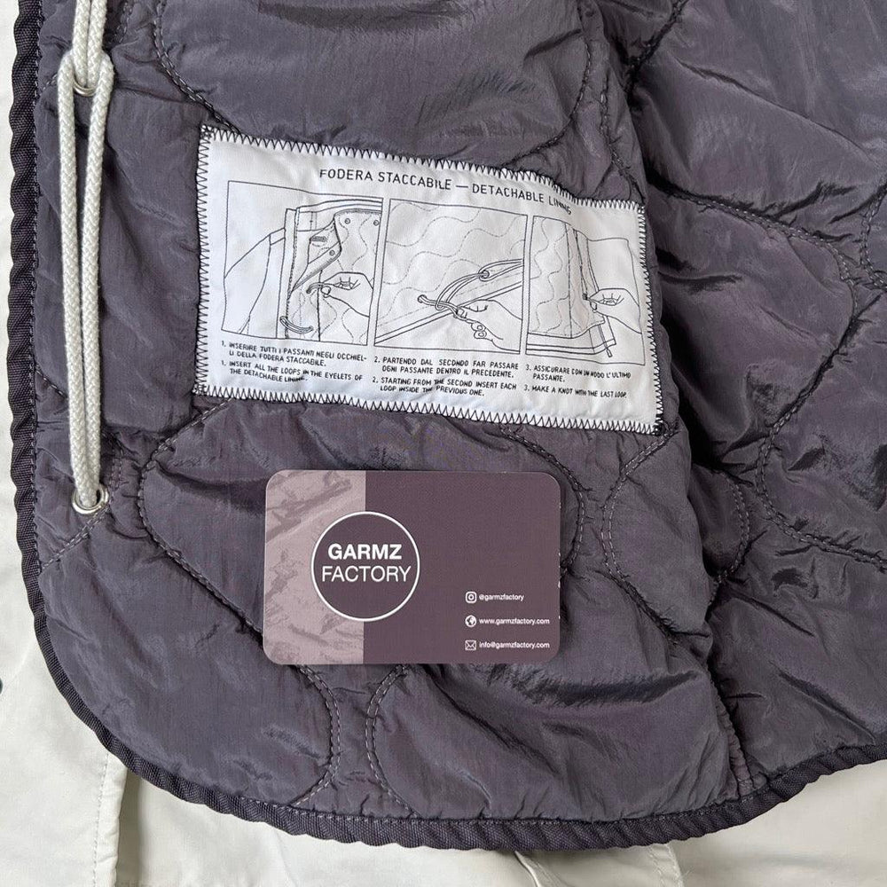 Stone Island David TC Parka Jacket White/Grey – Garmz Factory