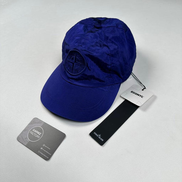 Stone Island - Econyl Nylon Metal Logo Cap Blue