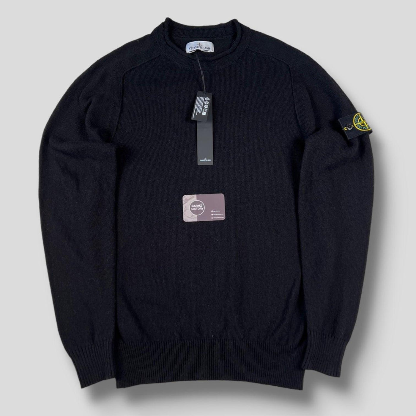 Stone Island Fine Knit Jumper Black Garmz Factory