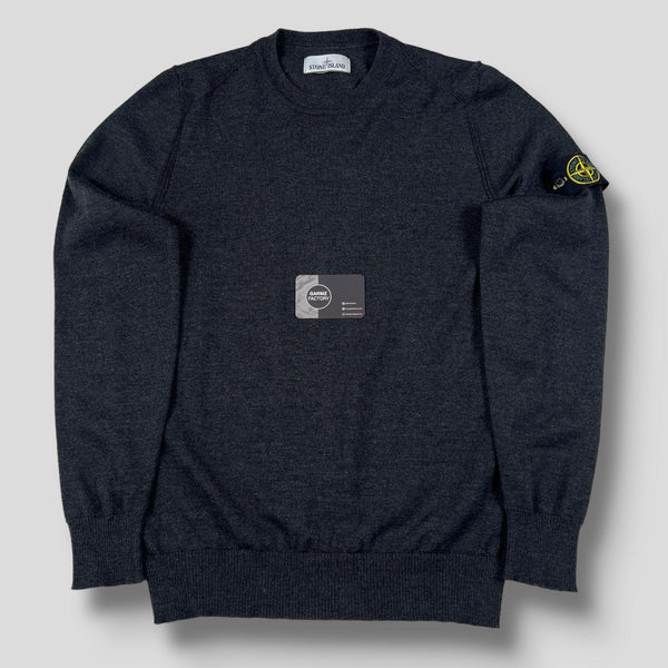 Stone Island - Fine Knit Wool Sweatshirt Charcoal