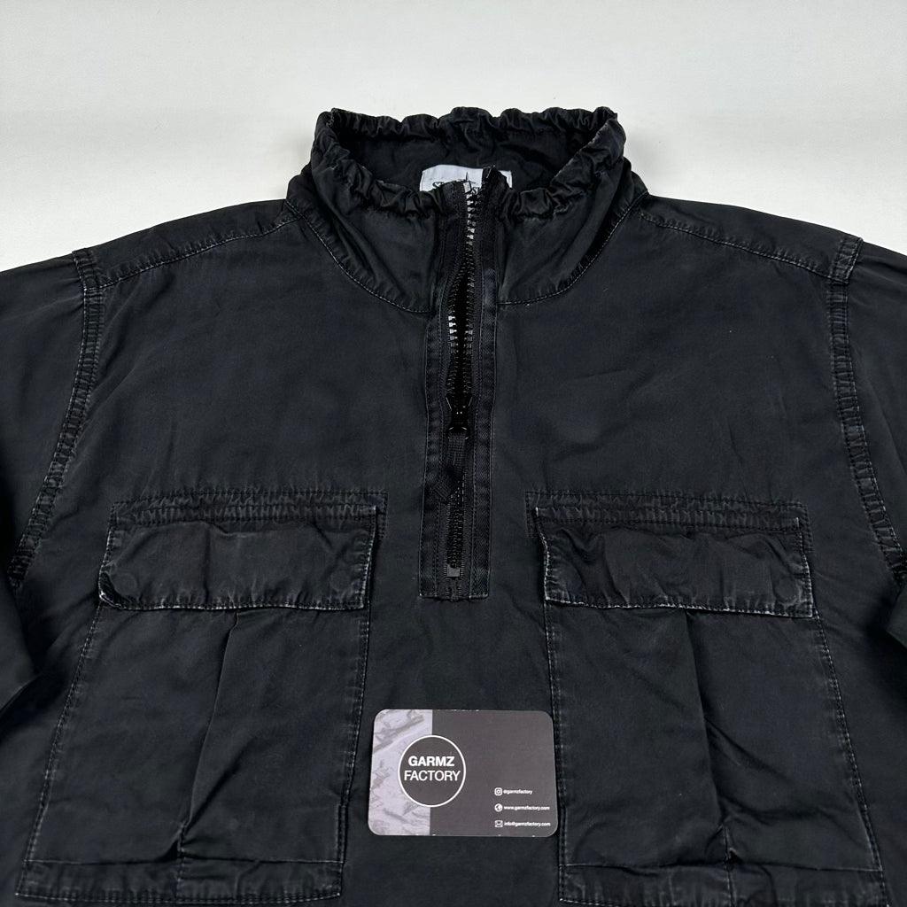Stone Island Garment Dyed 1/2 Zip Smock Black – Garmz Factory