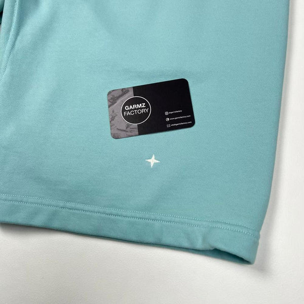 Stone Island - Garment Dyed Compass Logo Shorts Blue