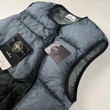 Stone Island - Garment Dyed Crinkle Reps NY Down Gilet With Dust Colour Frost Finish Grey/Blue