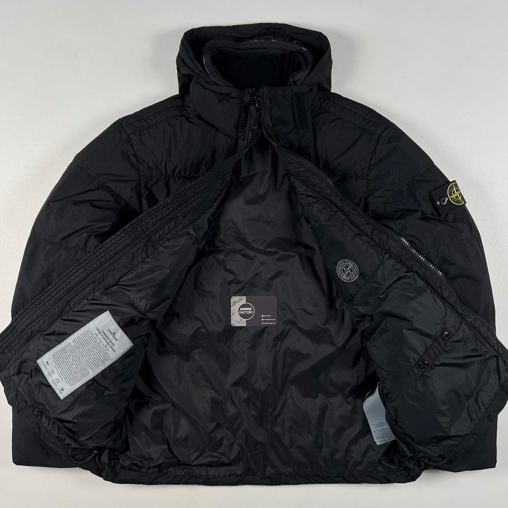 Black Stone Island Crinkle Reps Ny Down A/W 20 Stone Island