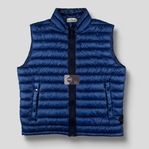 Stone Island - Garment Dyed Down Gilet Blue