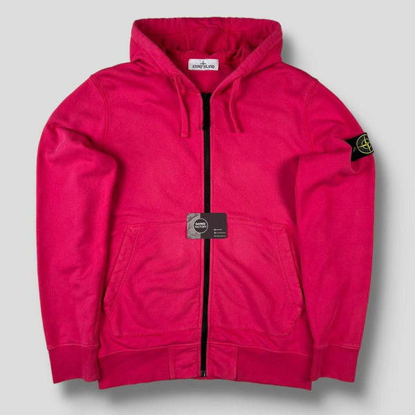 Stone Island Garment Dyed Zip Hooded Jumper Pink – Garmz Factory