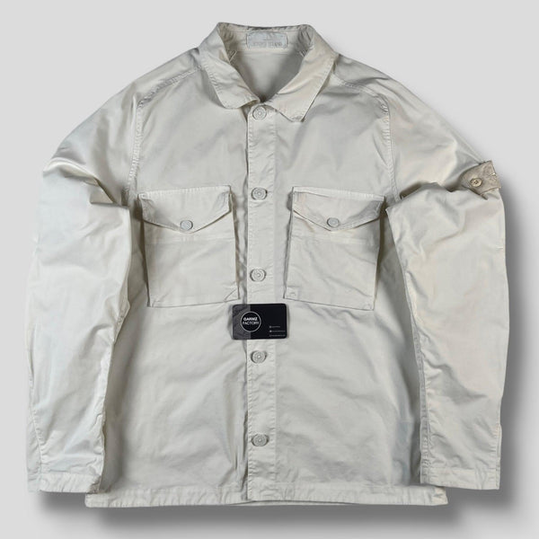 Stone Island - Ghost Button Overshirt White