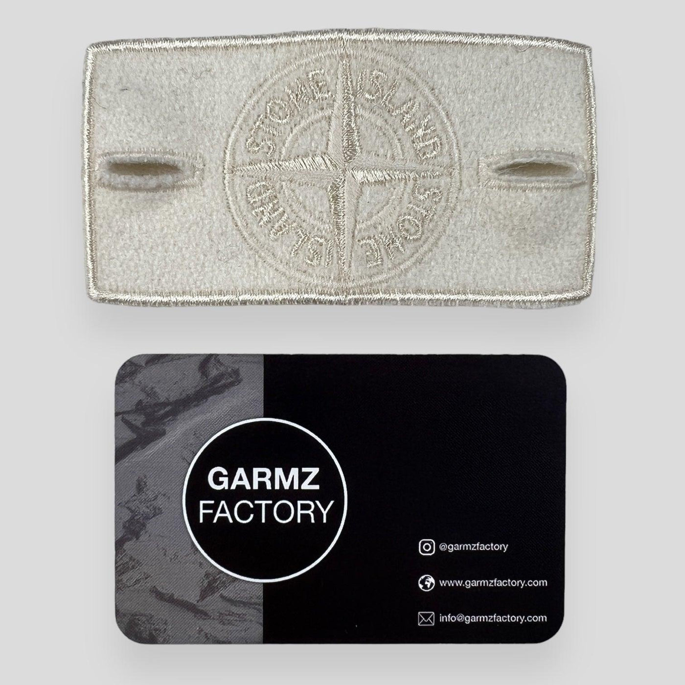 Stone Island Ghost Piece Badge White – Garmz Factory