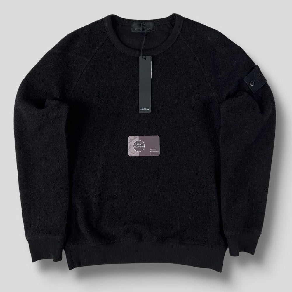 Stone Island Ghost Wool Crewneck Sweatshirt Black – Garmz Factory